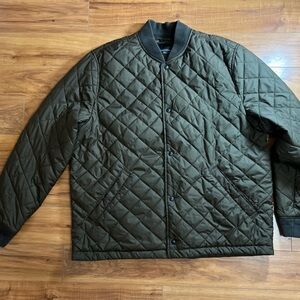 Banana Republic Men's Quilted Puffer Jacket in Brown XXL Tall